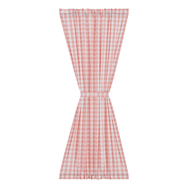 Annie Buffalo Coral Check Door Panel Curtain 72